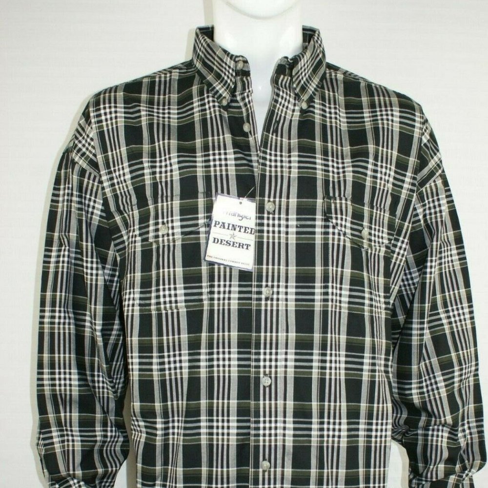 Tall Long sleeve Plaid Cowboy Shirt
